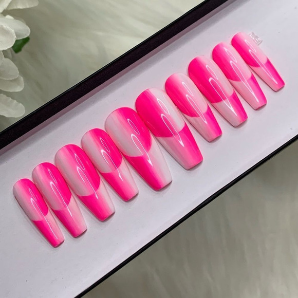 Other - 2023 Trend Ombré French Custom Press On Nails | High Quality Nails | Handmade